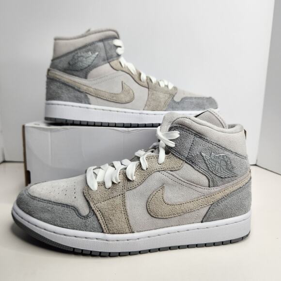 Air Jordan Shoes - Air Jordan 1 Mid SE Particle Grey/College Grey Size 7 Women